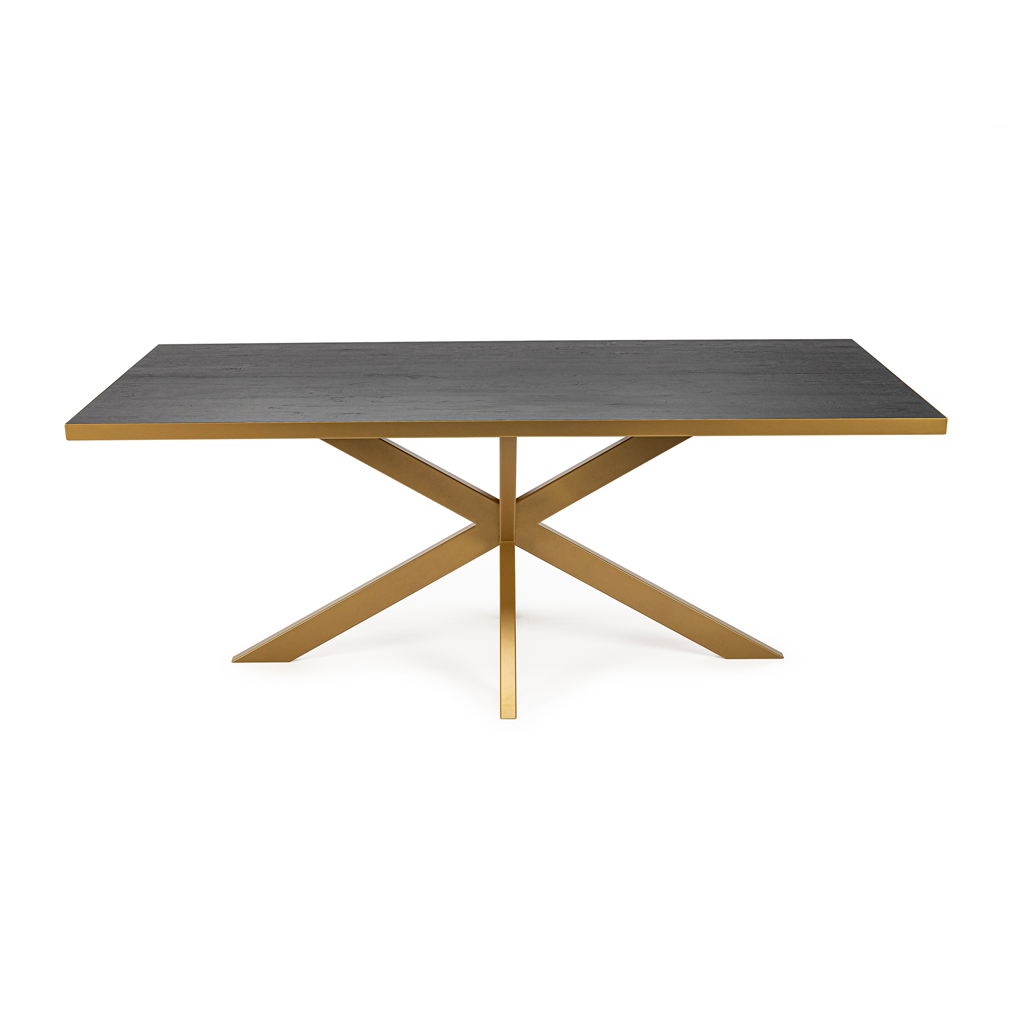 Eettafel Gijs - 200 cm - Zwart Eikenhout