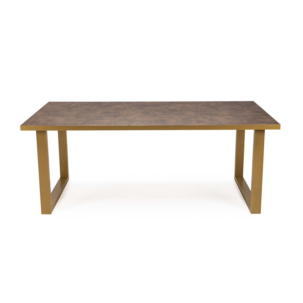 Eettafel Joop - 200 cm - Bruin Lederlook