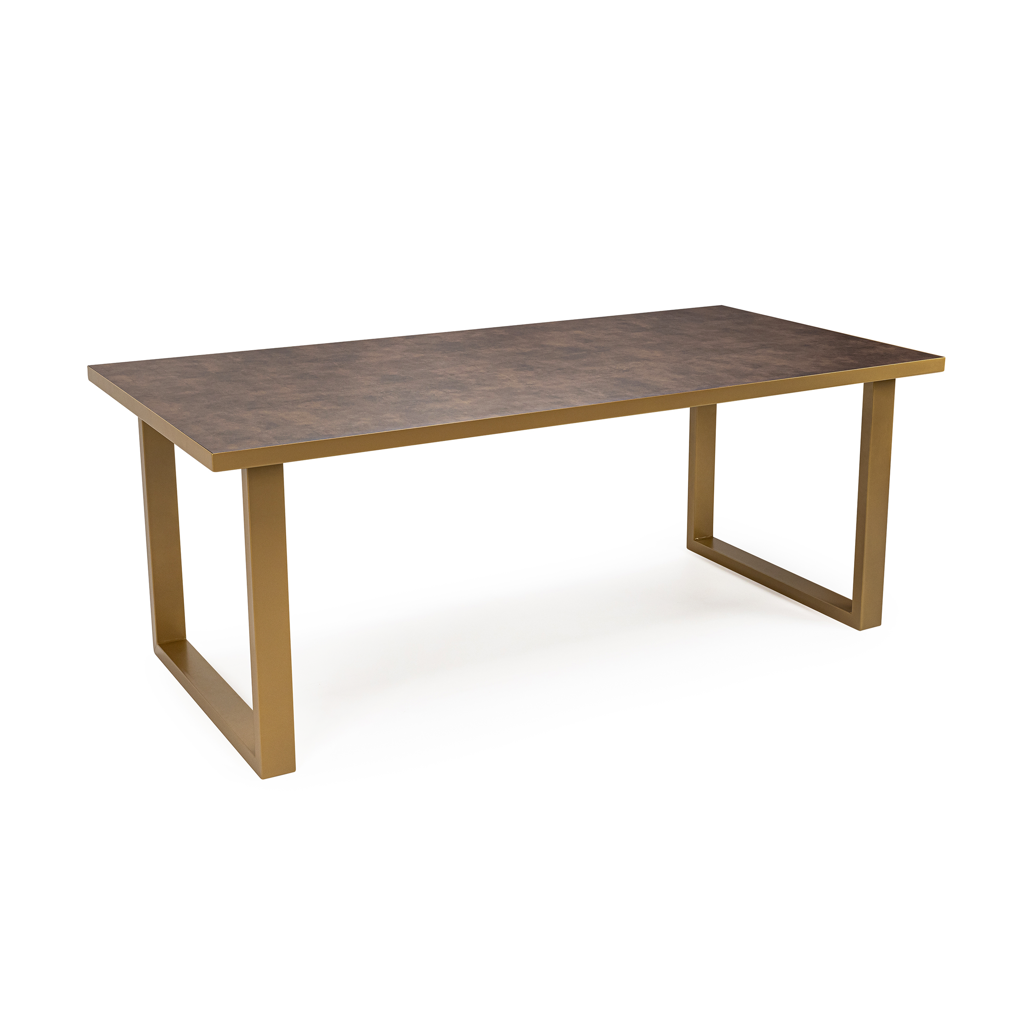 Eettafel Joop - 200 cm - Bruin Lederlook