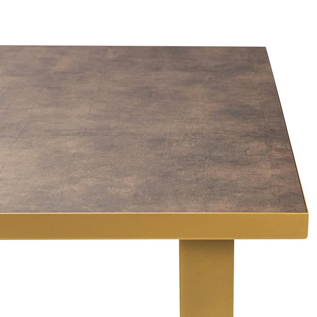 Eettafel Joop - 200 cm - Bruin Lederlook