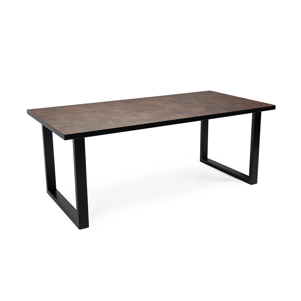 Eettafel Joop - 200 cm - Bruin Lederlook