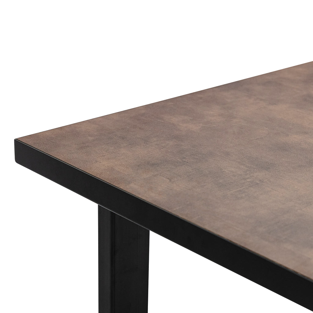 Eettafel Joop - 200 cm - Bruin Lederlook