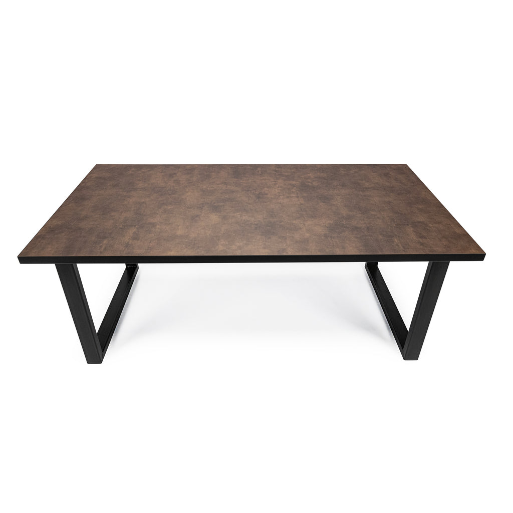 Eettafel Joop - 200 cm - Bruin Lederlook