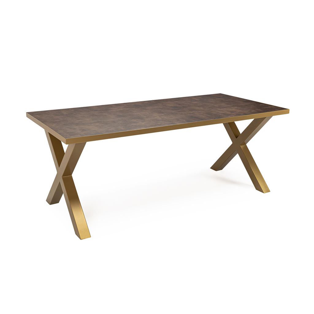 Eettafel Roos - 180 cm - Bruin Lederlook