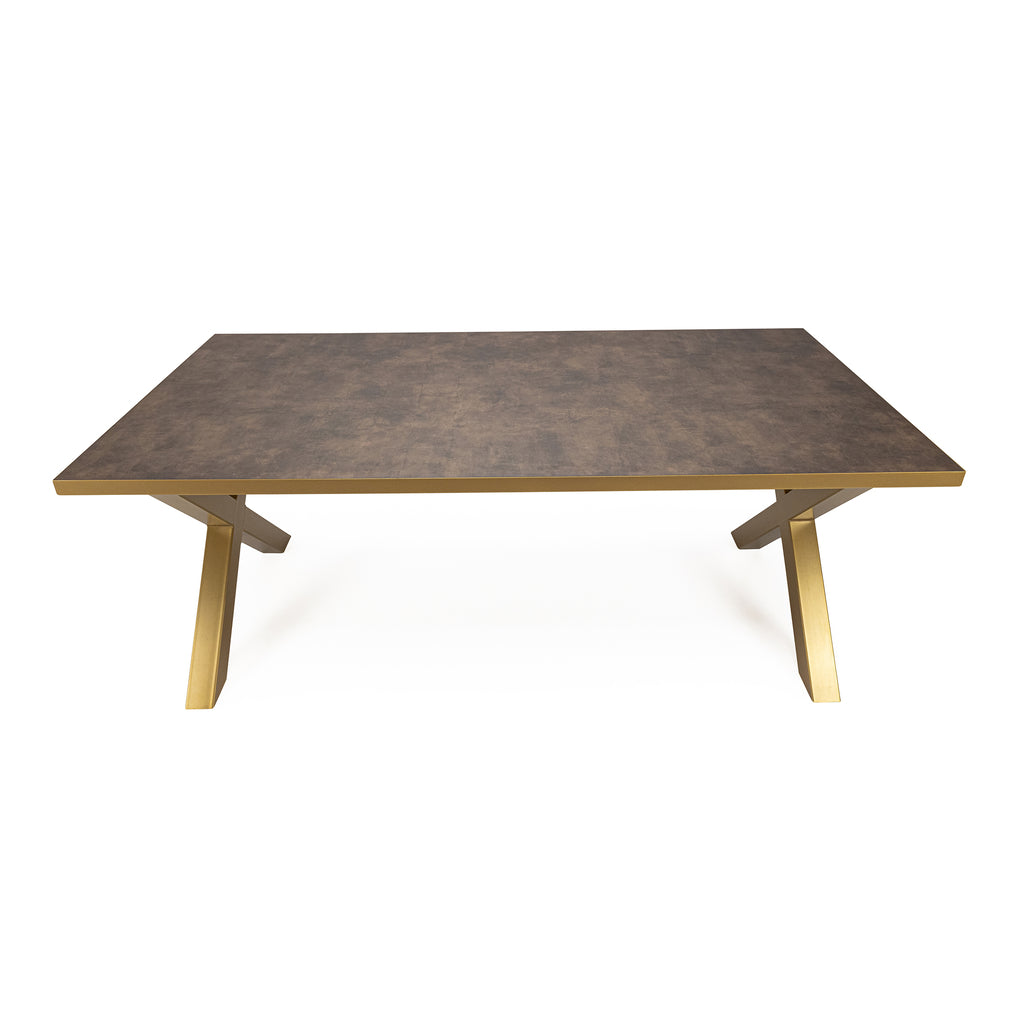 Eettafel Roos - 180 cm - Bruin Lederlook