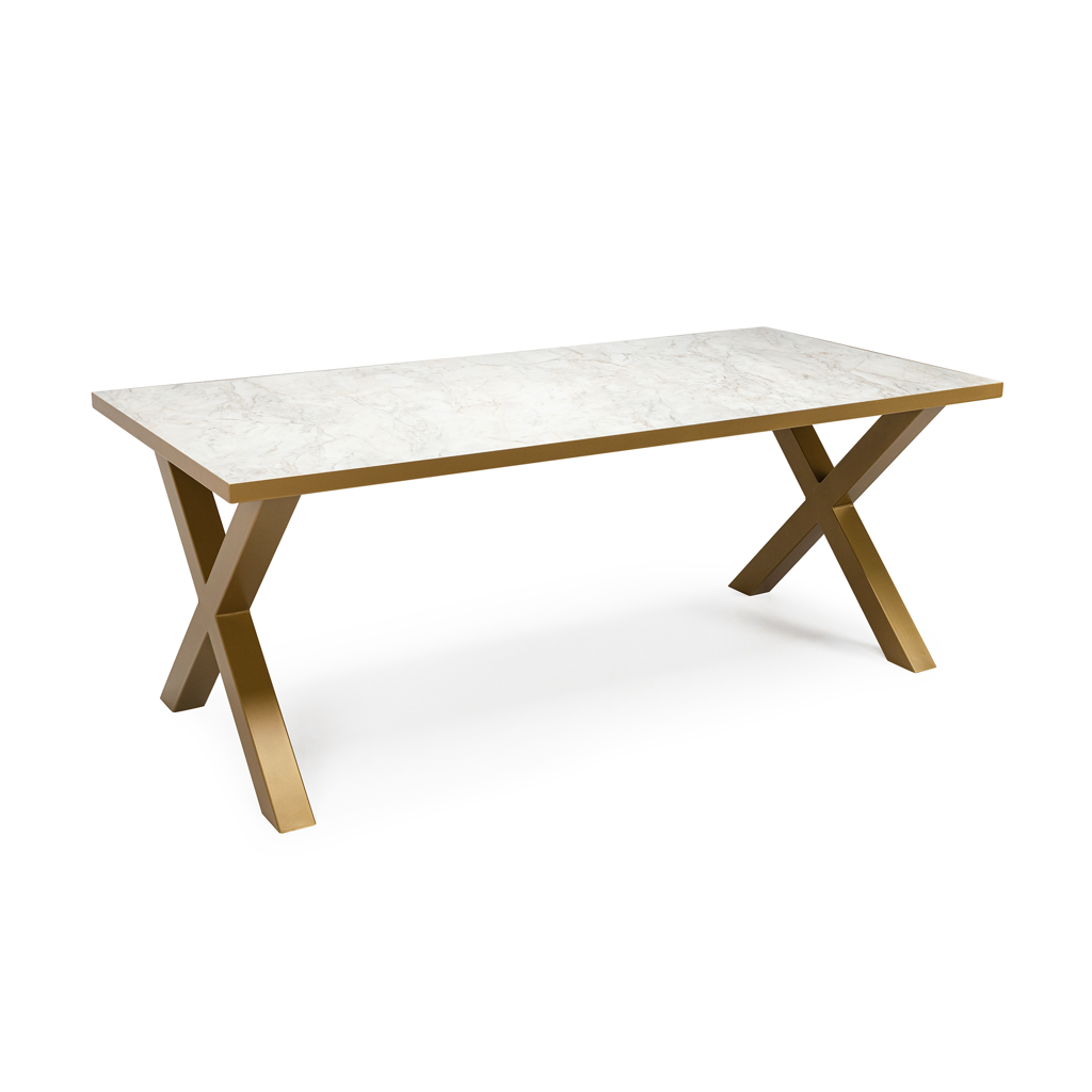 Eettafel Roos - 180 cm - Wit Marmer