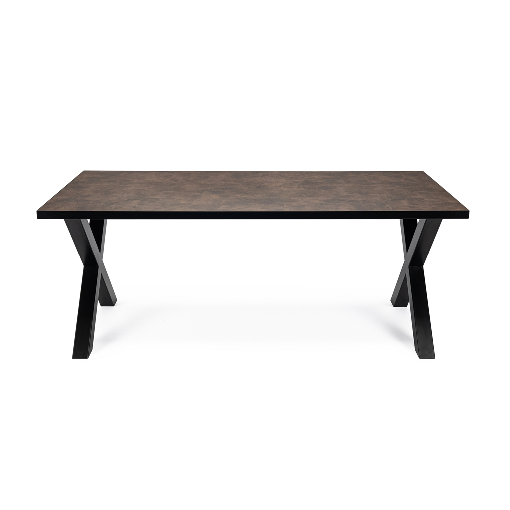 Eettafel Roos - 180 cm - Bruin Lederlook