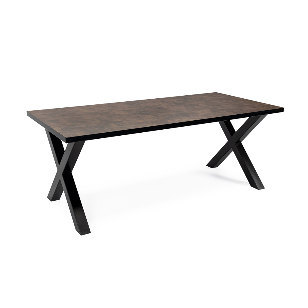 Eettafel Roos - 180 cm - Bruin Lederlook