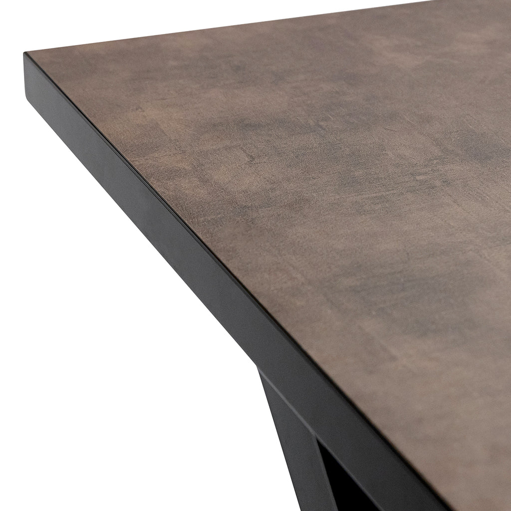 Eettafel Roos - 180 cm - Bruin Lederlook