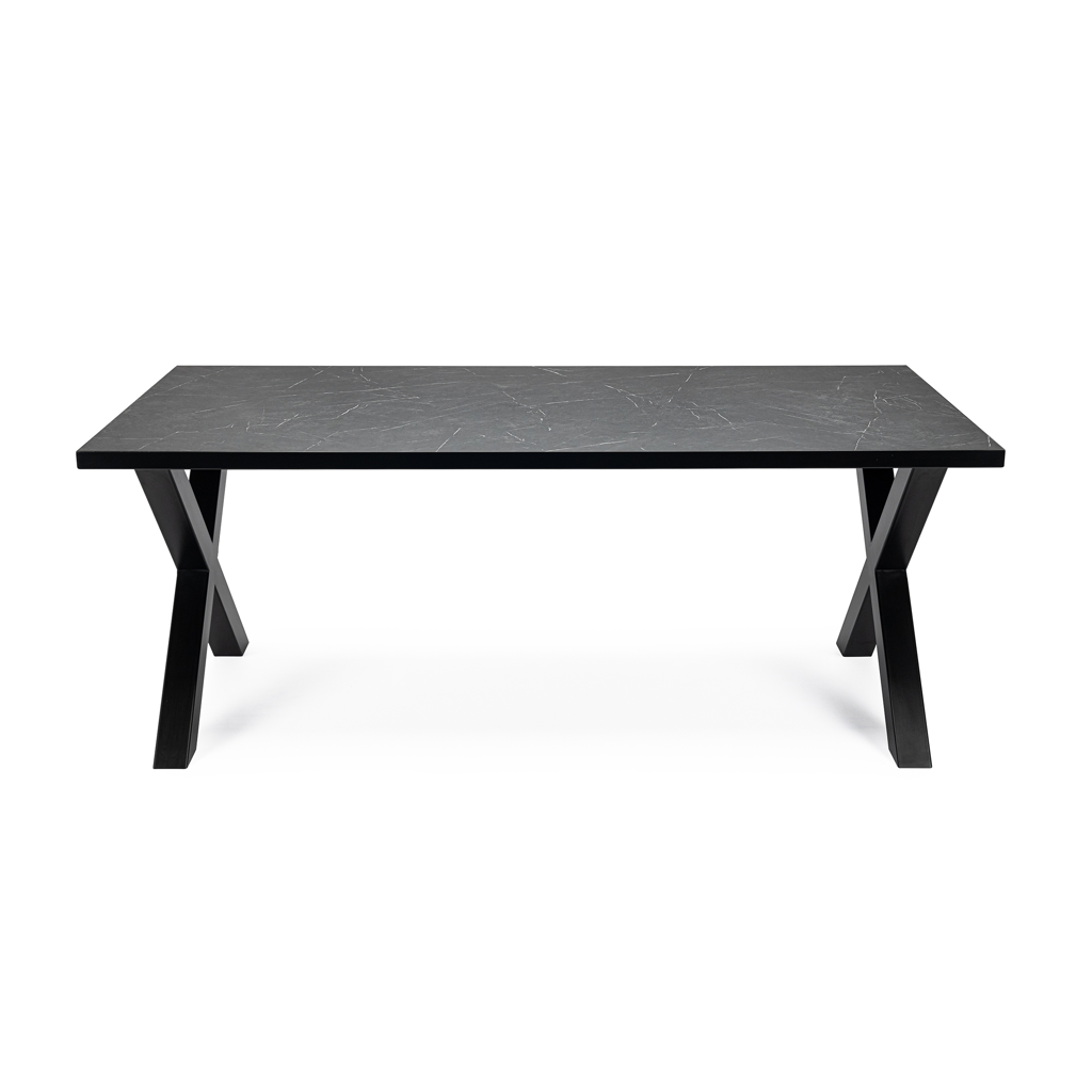 Eettafel Roos - 180 cm - Zwart Marmer