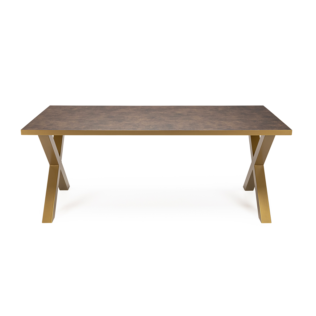 Eettafel Roos - 200 cm - Bruin Lederlook