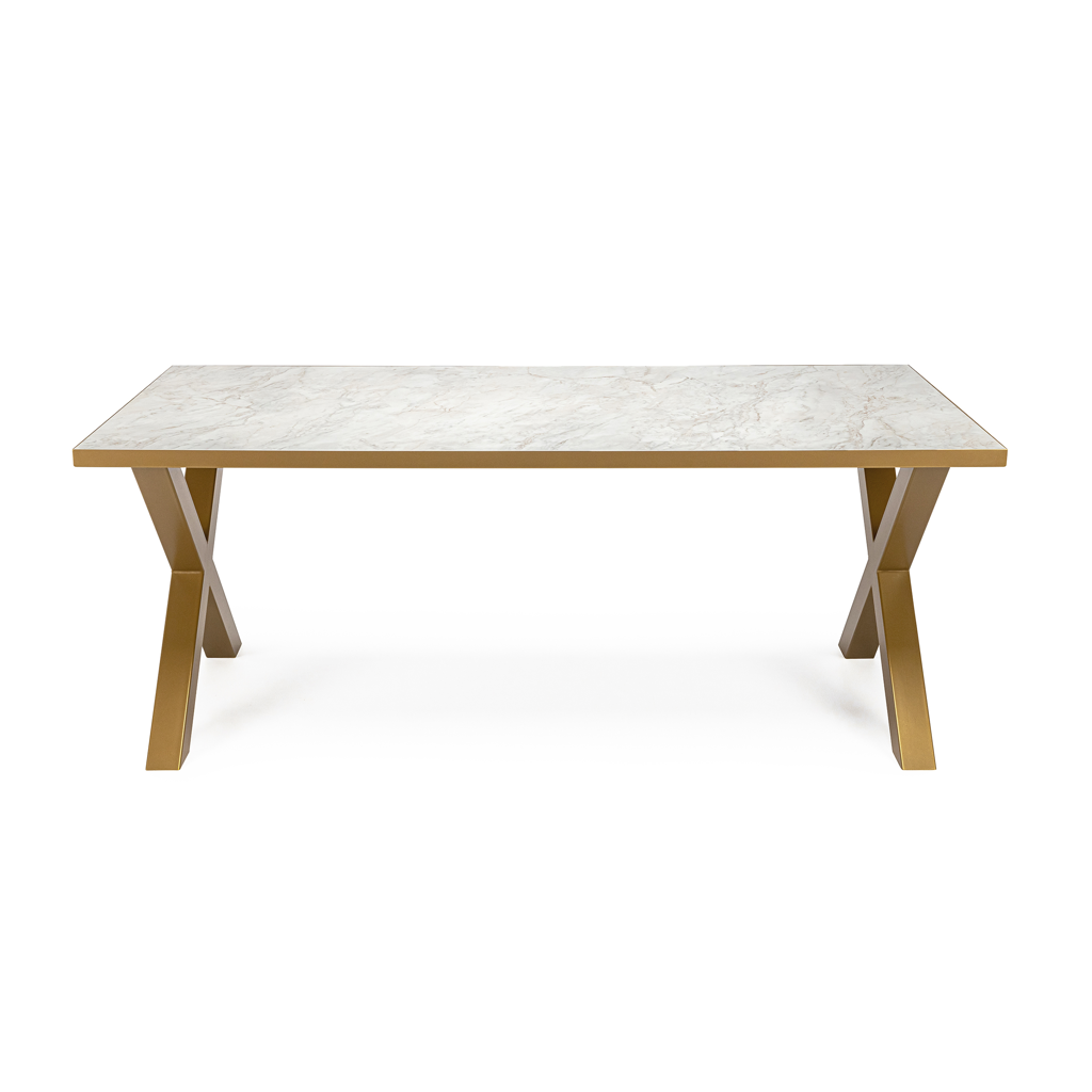 Eettafel Roos - 240 cm - Wit Marmer