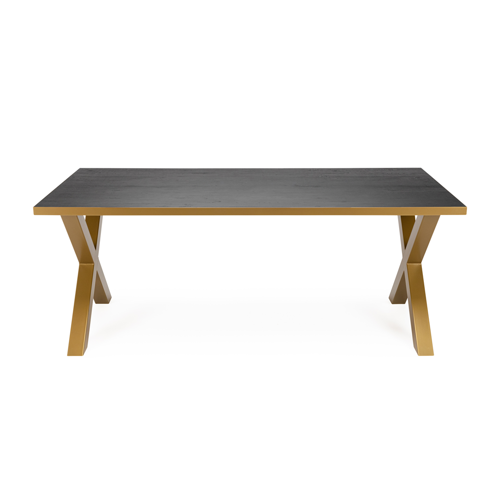 Eettafel Roos - 240 cm - Zwart Eikenhout