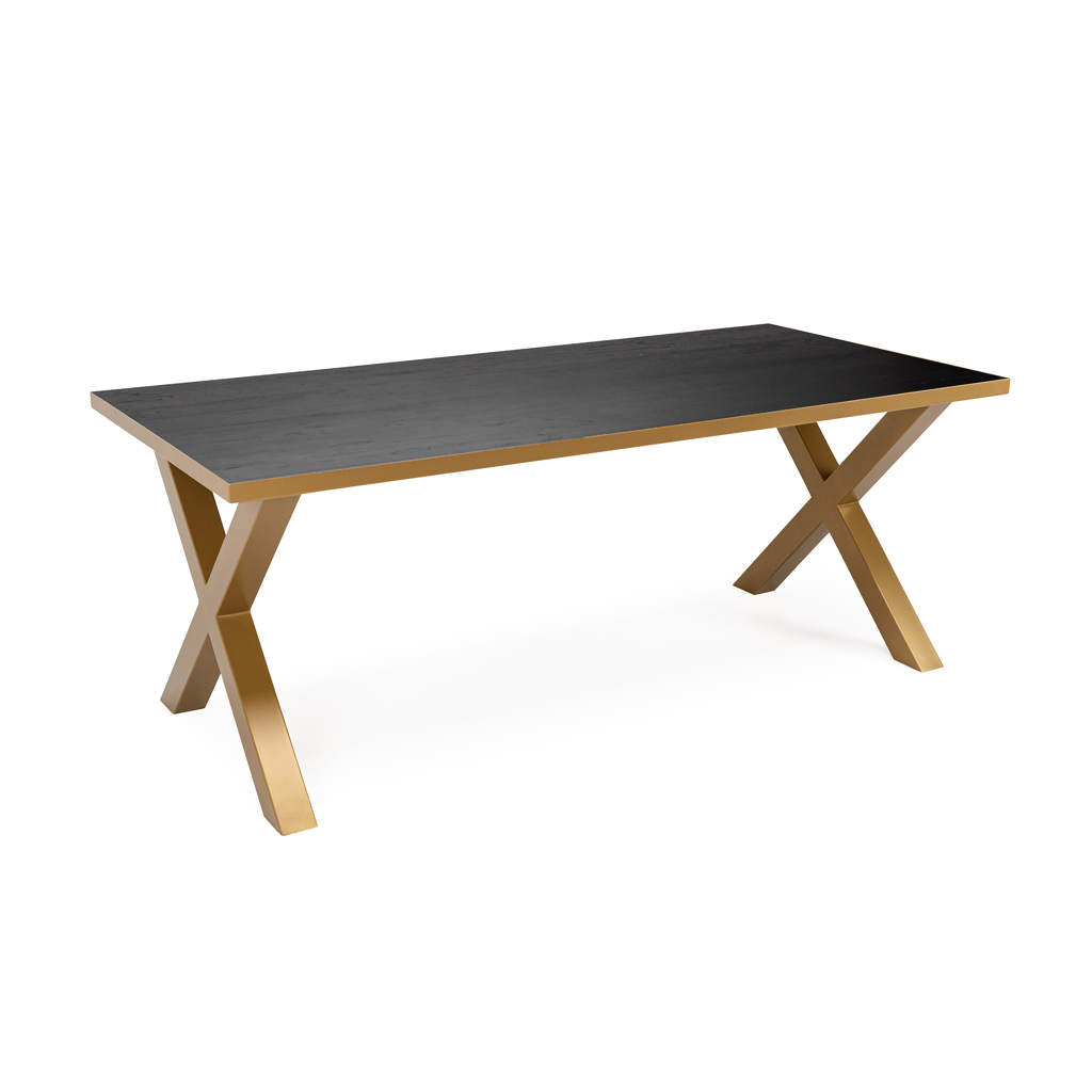 Eettafel Roos - 240 cm - Zwart Eikenhout