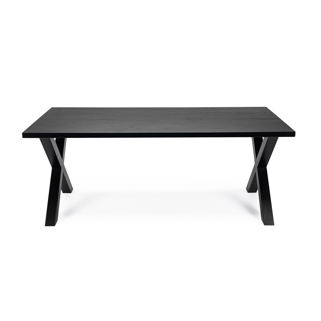 Eettafel Roos - 240 cm - Zwart Eikenhout