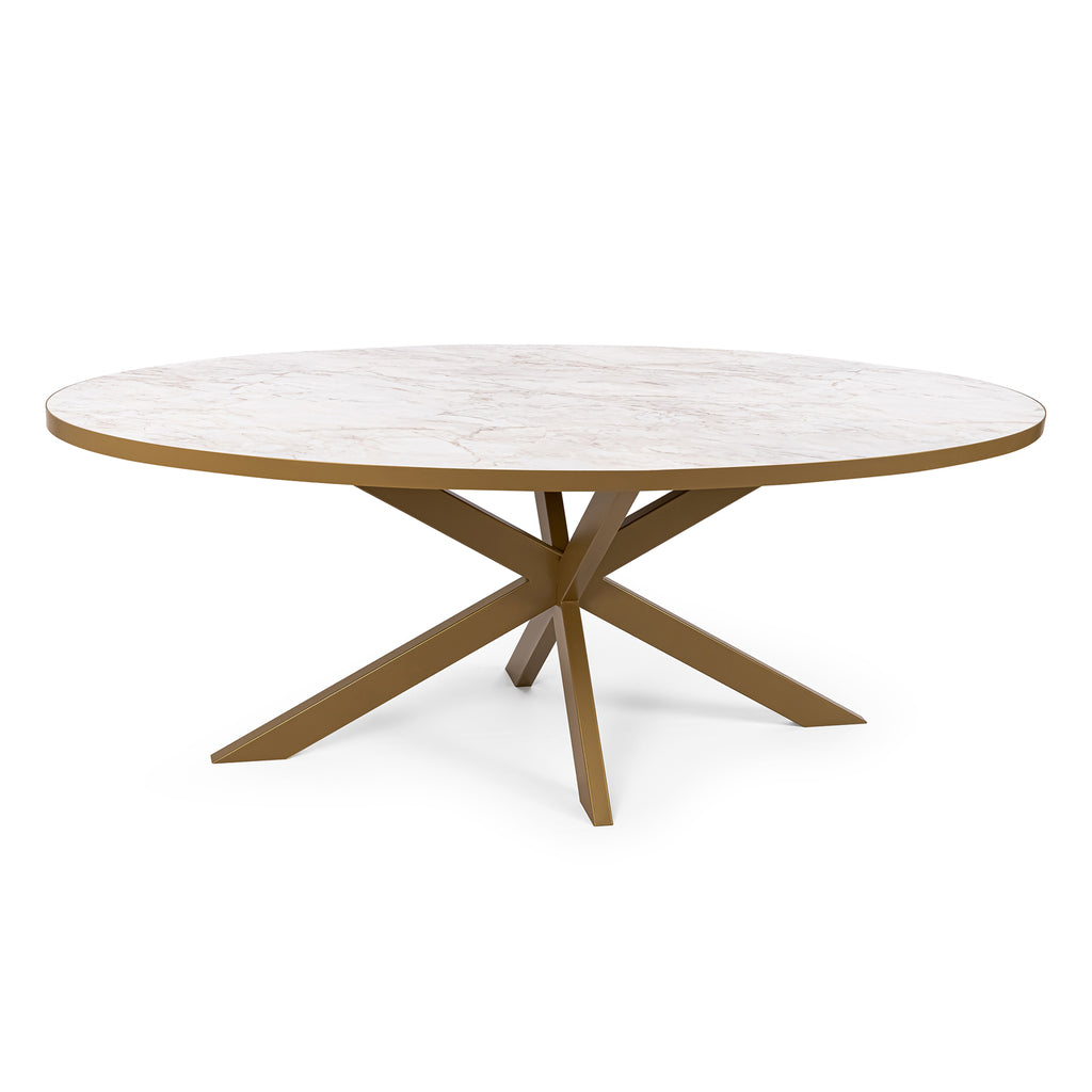 Eettafel Mees - 180 cm - Wit Marmer