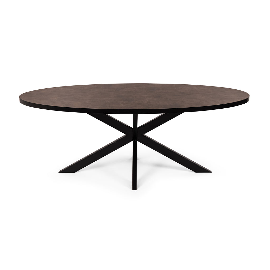 Eettafel Mees - 180 cm - Bruin Lederlook