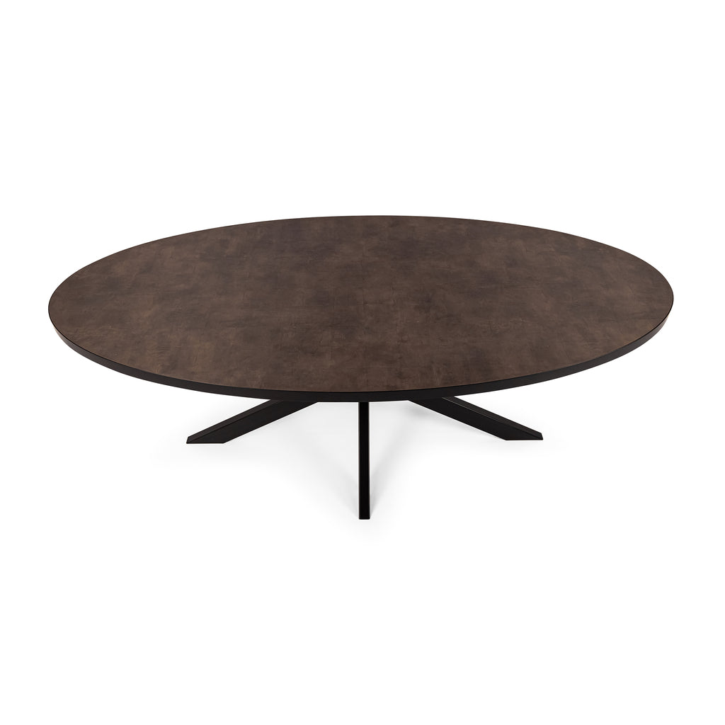 Eettafel Mees - 180 cm - Bruin Lederlook