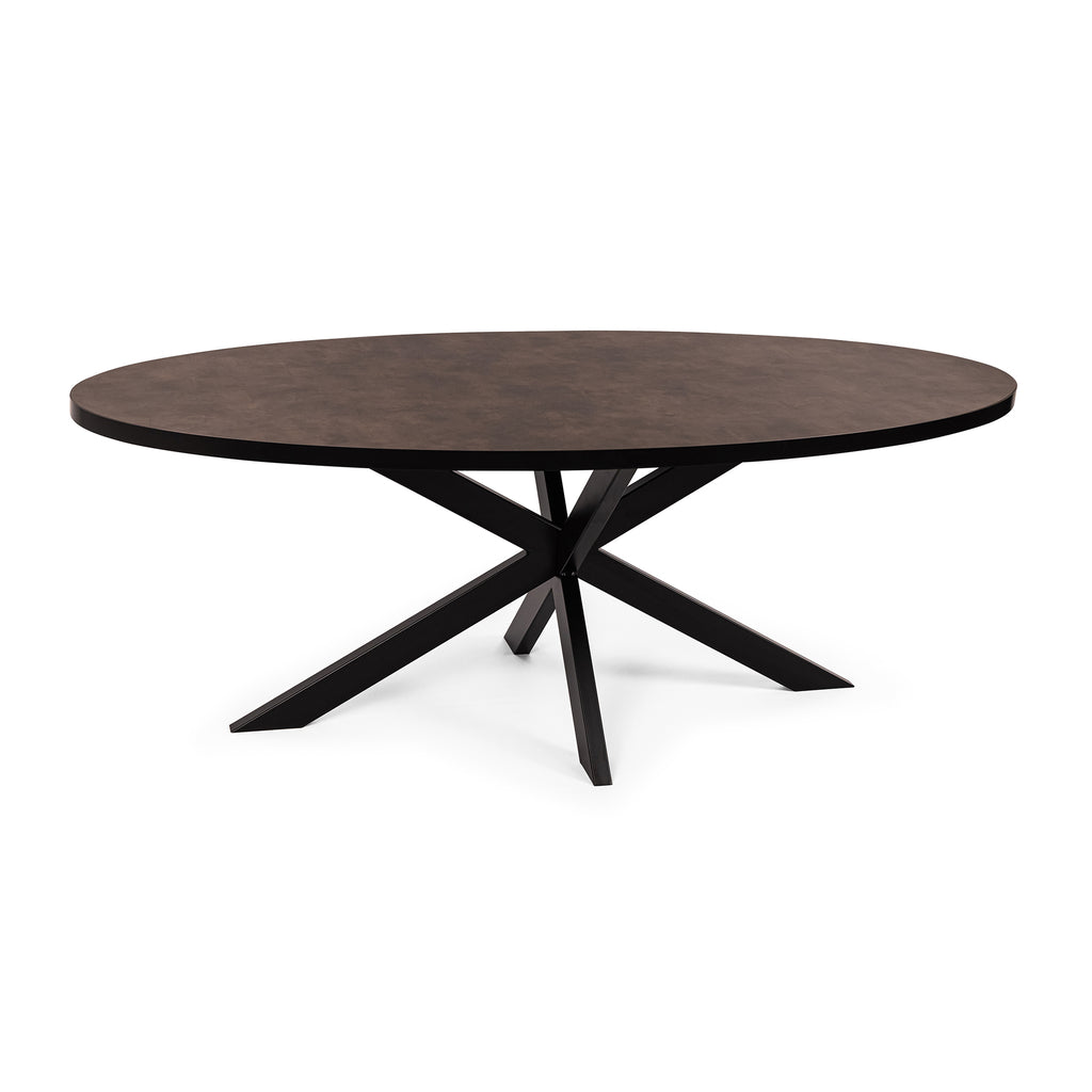 Eettafel Mees - 210 cm - Bruin Lederlook