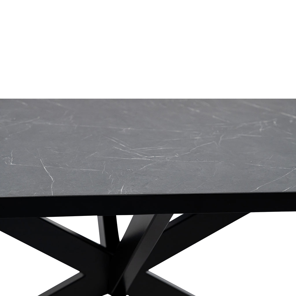 Eettafel Noud - 180 cm - Zwart Marmer