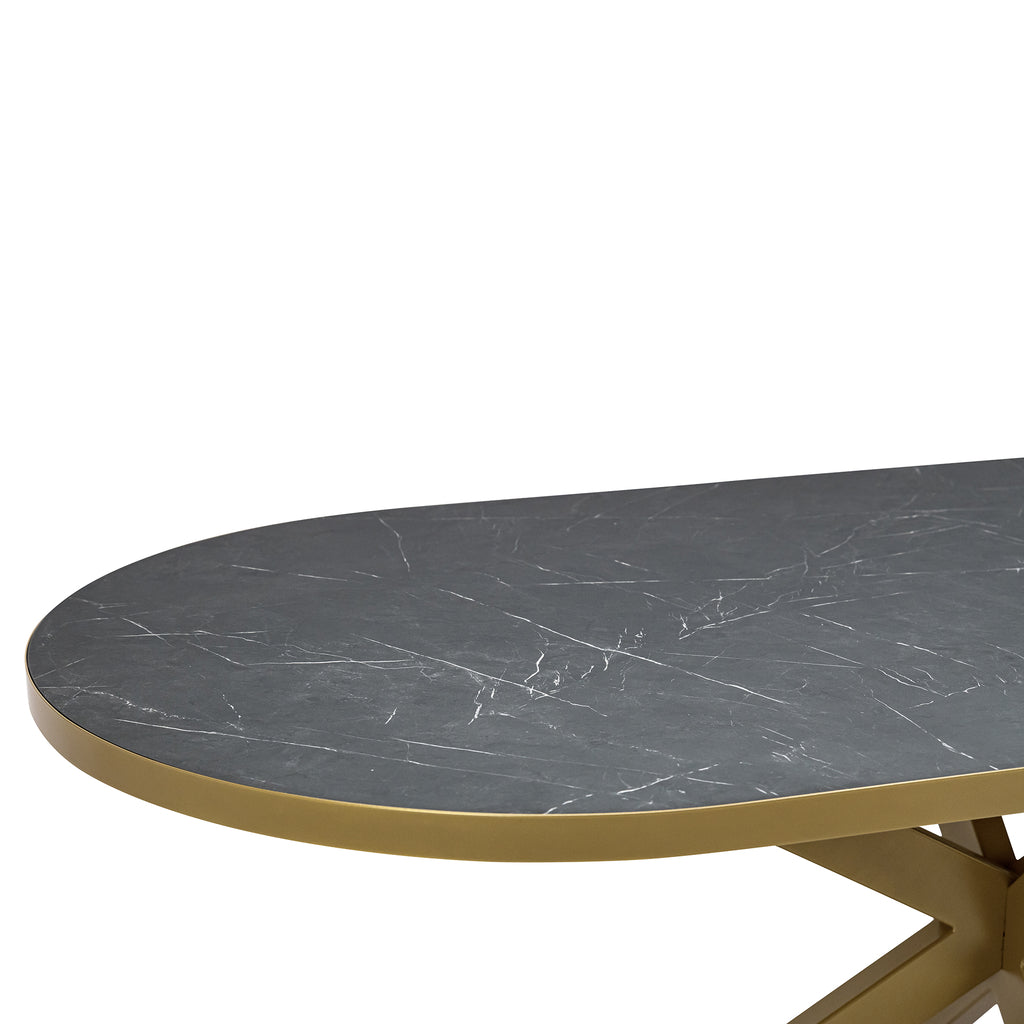 Eettafel Noud - 210 cm - Zwart Marmer