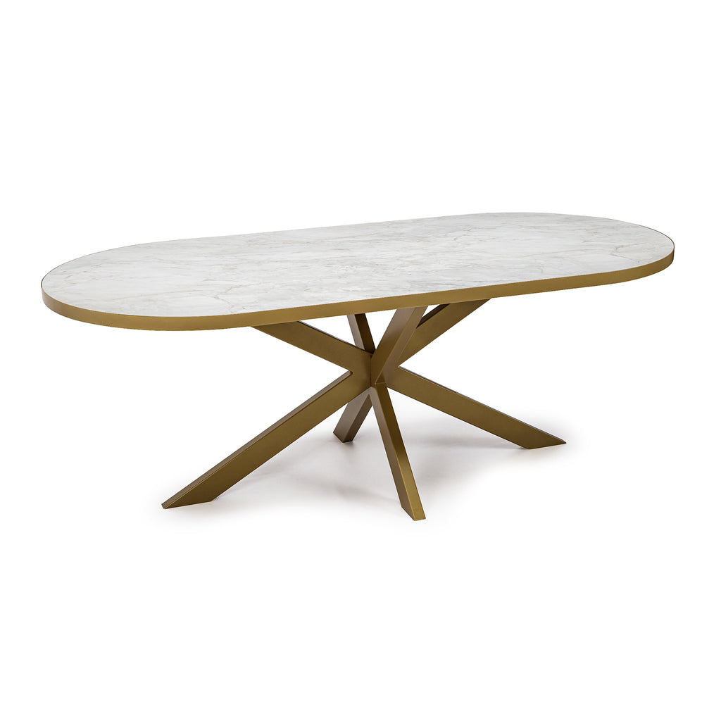 Eettafel Noud - 240 cm - Wit Marmer