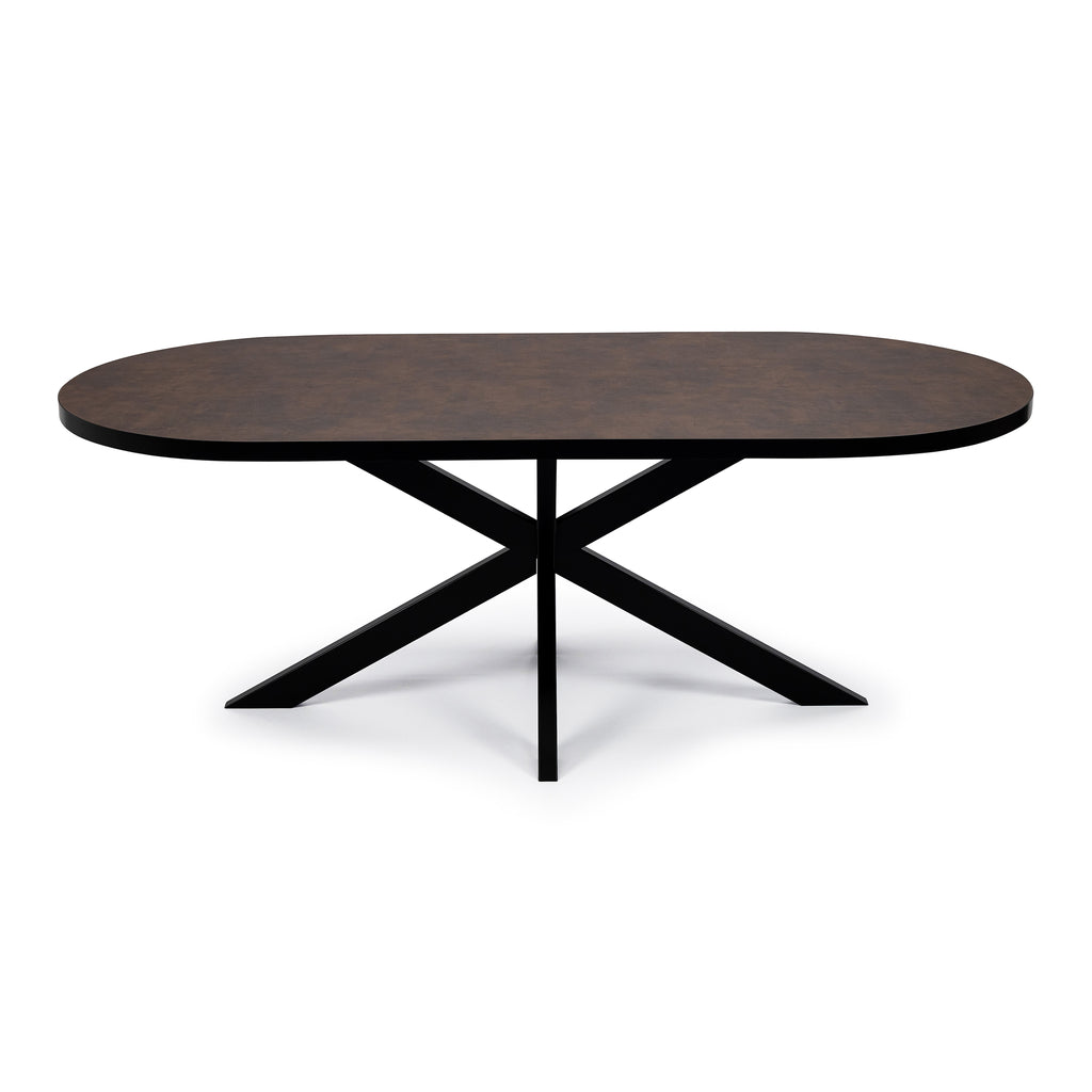 Eettafel Noud - 240 cm - Bruin Lederlook