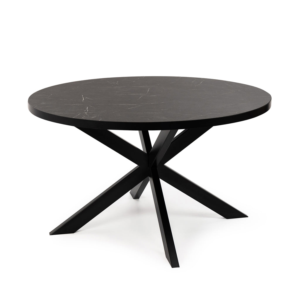 Eettafel Daan - 120 cm - Zwart Marmer