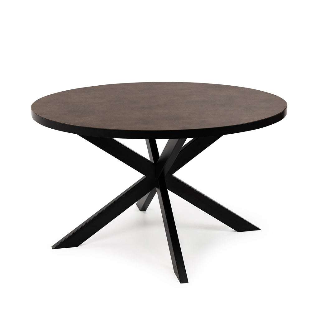 Eettafel Daan - 135 cm - Bruin Lederlook