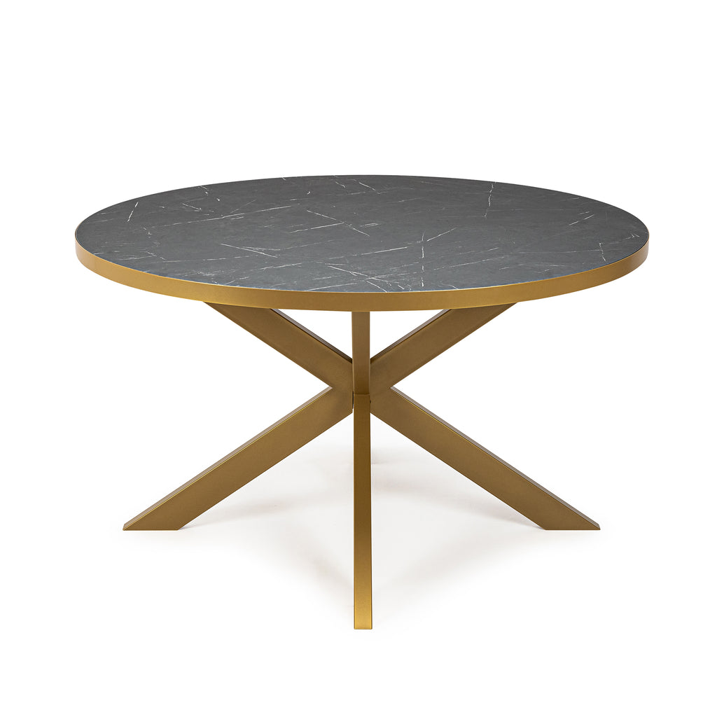 Eettafel Daan - 148 cm - Zwart Marmer