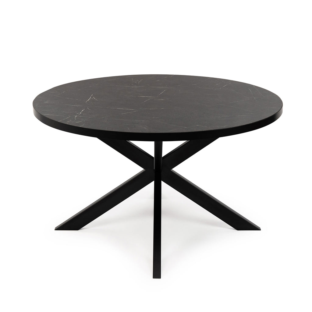 Eettafel Daan - 148 cm - Zwart Marmer