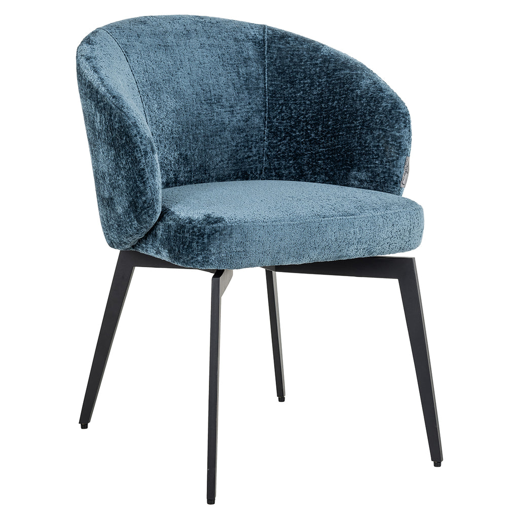 Stoel Amphara - Blue chenille