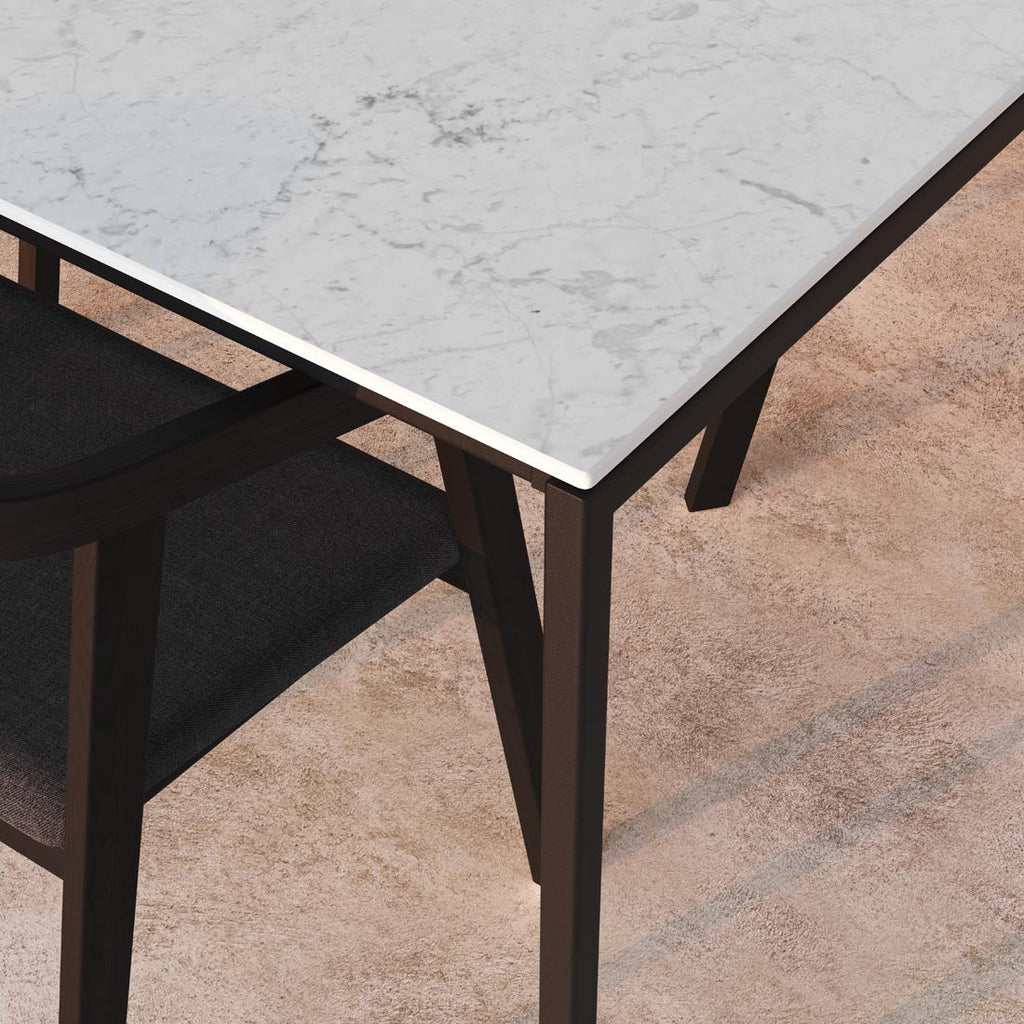 Tuintafel Felix - 240 cm - Zwart - Carrara