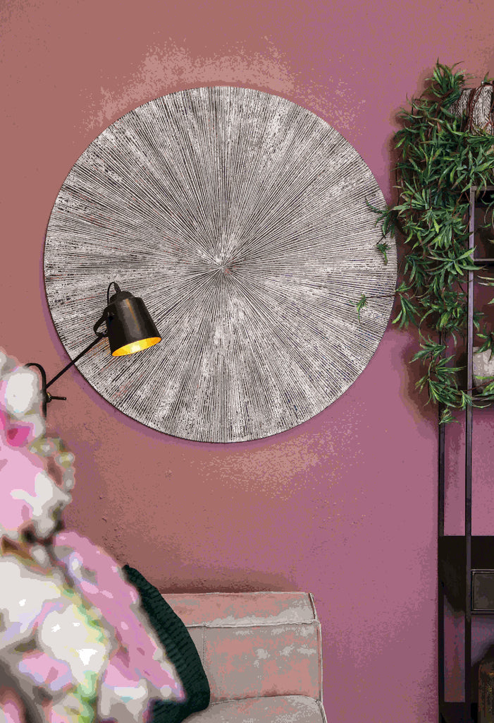 Wanddecoratie Zapp - Wit - Rond - L